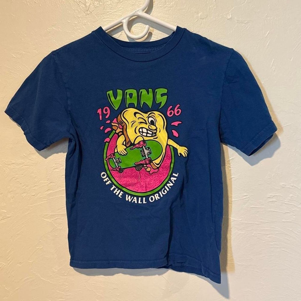 Vans Boys PB&J Skateboard Graphic T-Shirt Navy Blue Size S 8-10